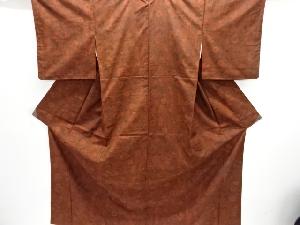 花模様手織り紬着物